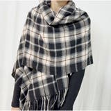 大判マフラー チェック柄 秋冬レディース 暖かい 大人可愛い 羽織り 防寒保温 | And Kawaii | 詳細画像7 