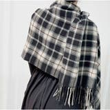 大判マフラー チェック柄 秋冬レディース 暖かい 大人可愛い 羽織り 防寒保温 | And Kawaii | 詳細画像8 