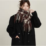 大判マフラー チェック柄 秋冬レディース 暖かい 大人可愛い 羽織り 防寒保温 | And Kawaii | 詳細画像10 
