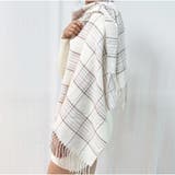 大判マフラー チェック柄 秋冬レディース 暖かい 大人可愛い 羽織り 防寒保温 | And Kawaii | 詳細画像2 