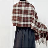 大判マフラー チェック柄 秋冬レディース 暖かい 大人可愛い 羽織り 防寒保温 | And Kawaii | 詳細画像6 