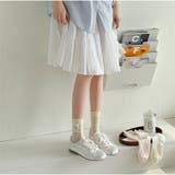 リブ編みソックス リボン付き ガーリー可愛いミドル丈靴下 | And Kawaii | 詳細画像5 