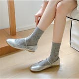 ドット柄リブソックス レース風フリル付き クラシックガーリー靴下 | And Kawaii | 詳細画像11 