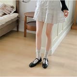 ドット柄リブソックス レース風フリル付き クラシックガーリー靴下 | And Kawaii | 詳細画像14 