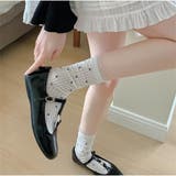 ドット柄リブソックス レース風フリル付き クラシックガーリー靴下 | And Kawaii | 詳細画像15 