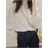 シャツ Vネック 刺繍デザインシャツ 春新作 半袖トップス ブラウス  | And Kawaii | 詳細画像9 