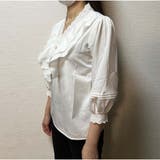 シャツ Vネック 刺繍デザインシャツ 春新作 半袖トップス ブラウス  | And Kawaii | 詳細画像4 