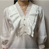 シャツ Vネック 刺繍デザインシャツ 春新作 半袖トップス ブラウス  | And Kawaii | 詳細画像6 