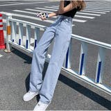 デニムパンツ ウエスト調整ボタン付き おしゃれ | And Kawaii | 詳細画像10 