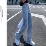 デニムパンツ ウエスト調整ボタン付き おしゃれ | And Kawaii | 詳細画像7 