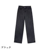 ハイウエストワイドデニムパンツ ストレートデニム ウエストレイヤード風 | And Kawaii | 詳細画像2 