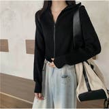 ニットカーディガン ファスナー付き ジップアップニットブルゾン 韓国風 秋冬 | And Kawaii | 詳細画像7 