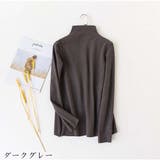 ダークグレー | トップス カットソー タートルネック シンプル 韓国  | And Kawaii