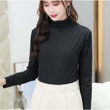 トップス カットソー タートルネック シンプル 韓国  | And Kawaii | 詳細画像3 