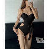 チェーンストラップ カットアウト ワンピース水着 ハイウエスト・美脚デザイン | And Kawaii | 詳細画像10 