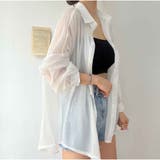 シャツ 長袖シースルー シアー素材UVカットシャツ 4色展開 | And Kawaii | 詳細画像3 