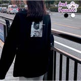前後ロゴプリント Tシャツ 秋新作 ロンT 長袖 | And Kawaii | 詳細画像1