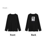 前後ロゴプリント Tシャツ 秋新作 ロンT 長袖 | And Kawaii | 詳細画像5