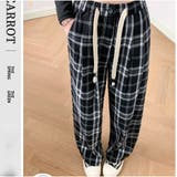 ワイドパンツ ウエストゴム チェックワイドパンツ | And Kawaii | 詳細画像12 