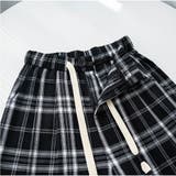 ワイドパンツ ウエストゴム チェックワイドパンツ | And Kawaii | 詳細画像7 