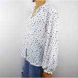 シャツ Vネック ドット柄ゆったり 体型カバー 着痩せカジュアル 美シルエット | And Kawaii | 詳細画像6