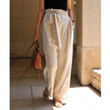 オートミール | リネンブレンド カシュクール ラップパンツ | andme