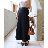 ブラック | リネンブレンド ロング スカート | andme