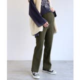 カーキ | ストレッチ マタニティ フレアパンツ | and Me