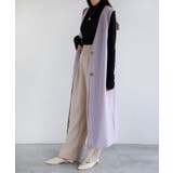 ラベンダー | フェイクウール ロングジレ レディース | andme