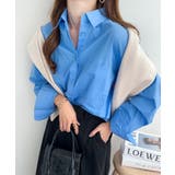 ブルー | タイプライター オーバーサイズ シャツ | andme