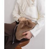 モカ | ファー 巾着 2way | andme