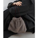 チャコールグレー | ファー 巾着 2way | andme