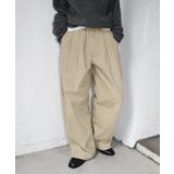 ベージュ | ルーズ デニム タック | andme