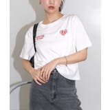 オフホワイト | ロゴ エンブロイダリー ショート丈 | andme