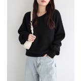 ブラック | Freesia フリージア ニット | andme