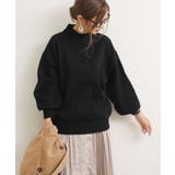 ブラック | ハイネック バルーンシルエット ニット | andme