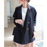 ブラック | リネン テーラード ジャケット | andme