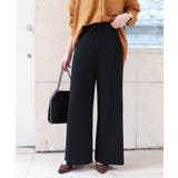 ブラック | ニットパンツ リブ ドローストリング | andme