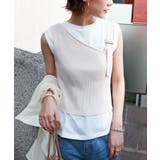 アイボリー | ワンショルダー ニット ビスチェ | andme