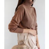 グレージュ | タートルネック ベーシック ニットセーター | andme