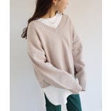 アイボリー | ショート丈 Vネック ニット | andme