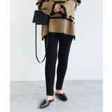 ブラック | 裏起毛 テレコ レギンス | andme