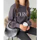 スミクロ | ロゴ ボリューム袖 Tシャツ | andme