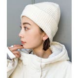 オフホワイト | リブ編み ニット帽 ビーニー | andme