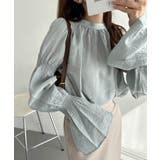 ミント | バックリボン キャンディスリーブ 長袖 | andme