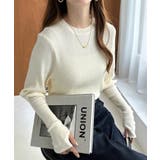 アイボリー | ボリューム袖 サムホール リブ | andme