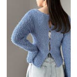 ブルー | バックコンシャス リブ ニット | andme