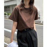 ブラウン | 汗染み防止 ショート丈 半袖 | andme