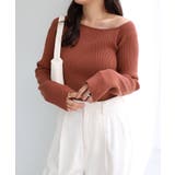 モカレッド | デザイン ネック リブ | andme