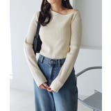 アイボリー | デザイン ネック リブ | andme